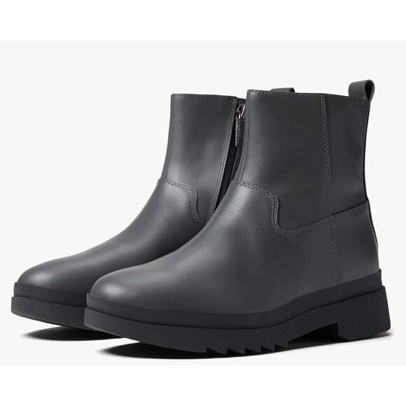 Eileen Fisher Floyd Rubberized Leather Waterproof Boot in Graphic NWT Size 10 - Picture 1 of 8